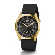 jam tangan pria original GUESS GW0494G2 GOLD BLACK RUBBER