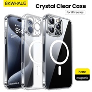 Bkwhale Ốp điện thoại cho iPhone trong suốt từ tính vỏ lưng cứng 11 / 12 / 13/14/15/16 Pro Max 16 Pl
