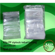 PLASTIC CLIP 15x25 PPKLIP0.9 CLIP THICK, CLEAR, POCKET