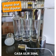 BOTOL PARFUM CASA PUTIH ULIR 30ML - 35 ml BOTOL KOSONG