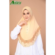 (Alfaro L Dagu) Tudung Sarung 3Layer Chiffon Saiz M/ L berdagu by Alfaro Exclusive