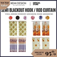 #LAH1 C3-C122 IKEMI LANGSIR PINTU TINGKAP / CURTAIN WINDOW  /  TINGKAP / / PINTU / Semi Blackout Rea