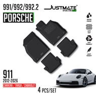 JUSTMATE PORSCHE พรมปูพื้นรถยนต์ 911 2012 - 2026 992/992.2/991