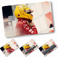 1PC F1 L-Lewis 44 H-Hamilton Card Stickers 4pcs PVC Credit Card Skin Stickers Removable Self-adhesiv