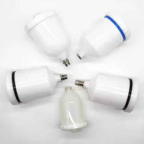 Spray Gun Cup 1pcs Plastic Sprayer Cup White Spray Paint Cup G3/8 Air Spray Gun Cup Air Spray Gun Ta