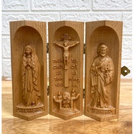 Catholic altar set God is love - Mother of Lourdes 15cm high