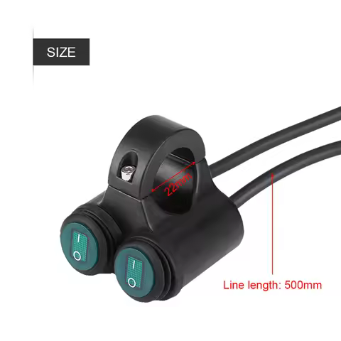 22mm Motorcycle Handlebar Headlight Brake Fog Lights Horn Dual Control Button Double Control Button