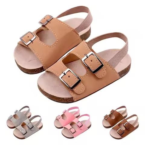 Toddler Size 4 Sandals Baby Sandals Summer Baby Slippers Elastic Straps Baby Sandals Slip Months Tod