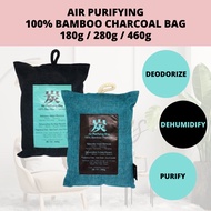 Premium Home Bamboo Charcoal Bag Pack for Home Car Kitchen Air Deodorant / Cleaner Purifier / Dehumidifier With String