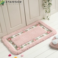 MIOSHOP 1 Pcs Flower Rug, Microfiber Pink Pink Rug, Easy To Use 16*24Inch Absorbent Non-Skid Bathroo