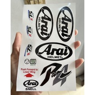 Arai premium quality super glossy waterproof helmet sticker