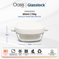 Glasslock Airtight Food Container Glass Storage Microwave safe Noodle Pot silicone cap 1250ml