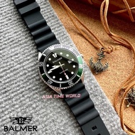 【现货】 宾马 Balmer 8174G SS-46 Sapphire Men Watch With Black Rubber Strap