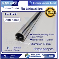 201 stainless steel pipe measuring 19mm, length 50cm to 100cm