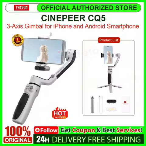 ZHIYUN CQ5 Smart Voice Gimbal Stabilizer Handheld Gimbal 3-Axis Anti-Shake Foldable Extended Selfie 