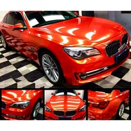 lava pearlescent glossy Red pearl golden sand vinyl sticker, red shifting gold color. Glossy finish