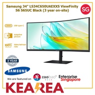 Samsung 34" ViewFinity S6 S65UC WQHD Black Monitor LS34C650UAEXXS (3 year on-site)