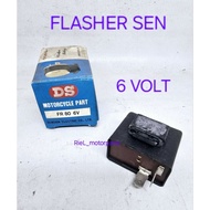 Flasher Sen 6 VOLT ALL MOTORCYCLES 6Volt FR80 automatic Flasher turn signal relay