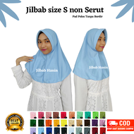 Jilbab Hanin bergo Jilbab Kerudung instan kaos Non Serut biru Muda Size S