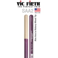 Vic Firth SAA2 ไม้กลอง ไม้กลองทิมบาเลส Alex Acuña Hickory หัวไม้ ( Alex Acuña Drumsticks ) -- Made in USA -- Regular