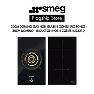 SMEG MDA Bundle Deal Hob 30cm Domino Gas hob (Glass) 1 zones + 30cm Domino Induction Hob 2 zones