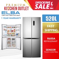 Elba Italy 520L Multi Door Fridge 4-Door Refrigerator EMR-G5244D(SV)
