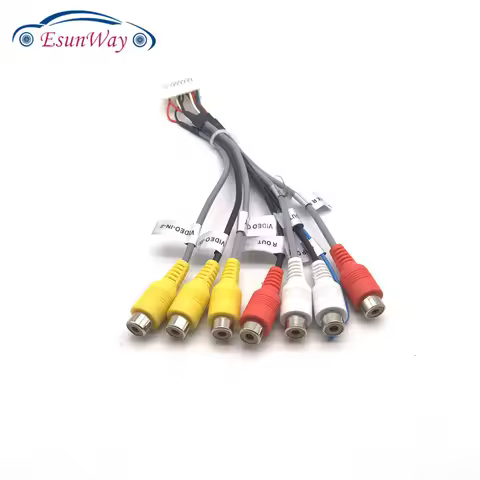 20 Pin Plug Car Stereo Radio RCA AV IN Output Wire Harness 20PIN Audio Radio RCA Cable Wire Hardness