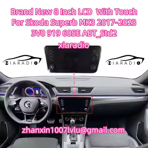 OEM New 8 Inch Replacement LCD With Touch For Skoda Superb MK3 B8 2017-2023 Car Central Multimedia N