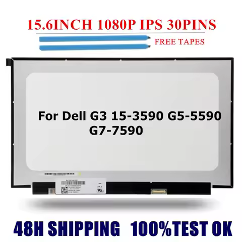 Original NV156FHM-N3D NV156FHM-N35,N45 N156HCA-EAC 15.6" LCD FHD IPS Panel DISPLAY For Dell G3 15-35