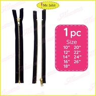 1pc Zip Jacket Zipper 5YG / Size 10", 12", 14", 16", 18", 20", 22", 24" & 26"