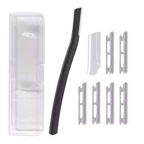 Eyebrow Razor Kit Beard Trimmer Dermaplaning Tool Shaper Facial Razor for Beard Moustache Razor With