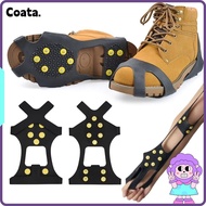 COATA Ice Claw, Universal 10 Teeth Ice Gripper Spike,  Anti-Slip Spike Shoe Covers For Shoes