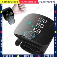 FamilyGrove Wrist Style Rechargeable Digital Blood Pressure Monitor With Big LCD Display Voice