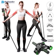 DGF  Foldable 4-Wheel Ab Roller Fat Burning Stomach Toning Quiet Roller Home Fitness Equipment for M