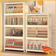 FLY 50-80cm Foldable Multipurpose Stackable Storage Cabinet Box 2 Doors Storage Box 5 Layers Plastic