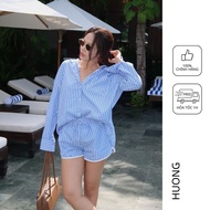 HUONG BOUTIQUE BSQS04 striped shorts