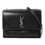 SAINT LAURENT 牛皮皮革Sunset Medium鏈帶肩背袋