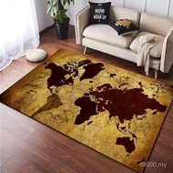 Home Bedroom Carpet Mat Navigation Floor Decoration Map Children's Room Large Carpet Retro Living Ro