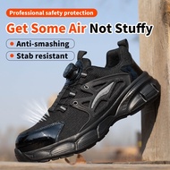 New Safety Shoes Men's Steel Toe Shoes Kevlar Anti-puncture Safety Protective Shoes Anti-smashing Steel Toe Shoes Anti-slip Wear-resistant Insulation Garden Worker Protective Shoes