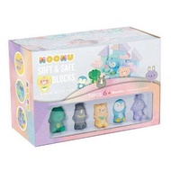 MOOMU香草軟積木72片+千千動物指偶積木公仔5入