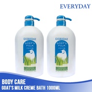 [Bundle Of 2] Everyday Goat's Milk Cream Bath x2 Shower Gel Body Wash Deep Moisturising For Dry / Sensitive / All Skin