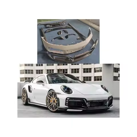Facelift for Porsche 911 992 2018-2025 Turbo S TO Dry Carbon Fibre Kit Front Lip TKT TechArt Wing TK