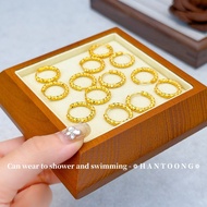 Subang Hoop Perempuan Titanium Steel Gold Plated Anti Karat Tak Luntur Earrings