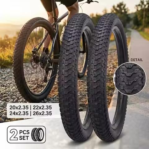 2Pc Bicycle Tires 20 22 24 26 x 2.35 MTB Bike Tyre Heavy Duty Rubber Cycling Outer Wheel Fat Electri