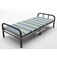 🛏️ 90x200cm Black Foldable Bed Frame Katil Besi King Single Size Queen Portable Mattress Rest Nap Be