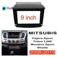 flightcar     9 inch Radio frame android Head Unit fascia Stereo 2din Panel for Mitsubishi Triton L200 Pajero sport Montero Strada