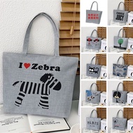 canvas tote bag with zip large document file student casual beg tangan