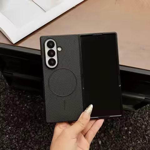 Carbon Fiber Magnetic Phone Case for Samsung ZFold 8 7 Fold6 Fold5 Fold4 Fold3 Shockproof Protection