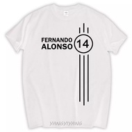 F1 FERNANDO ALONSO 14 Racer T-Shirt for Men and Women Custom Distro Plain