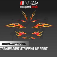 TRANSPARENT CLICK 125 V2 FIRE DECAL